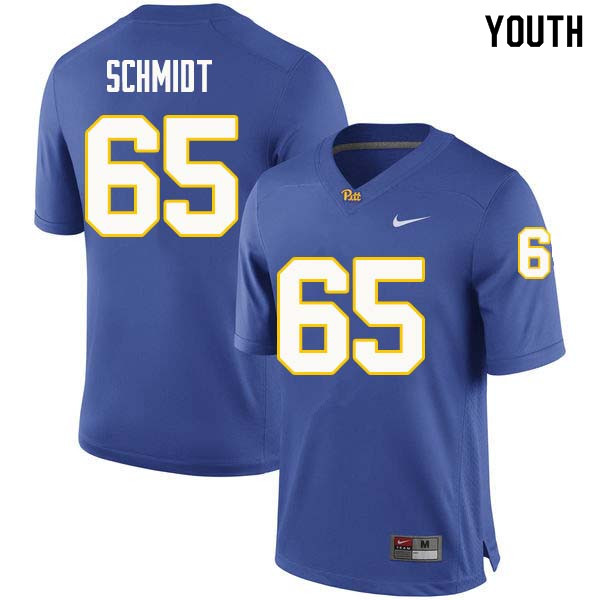 Youth #65 Joe Schmidt Pittsburgh Panthers College Football Jerseys Sale-Royal